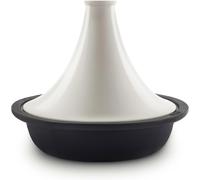 Tajine en fonte - Cocotte - Cuisson lente - Répartition uniforme de la chaleur - 2,5 litres - Beige