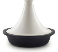 Tajine en fonte émaillée, capacité de 2,5 litres, couleur beige, diamètre de 29 cm