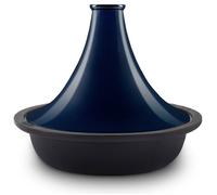 La Fonderie 1890 Tajine en fonte émaillée TINGHIR, Bol en fonte, Couvercle en fonte émaillée, Tajines et couscous, Capacité 2,5 L, Bleu