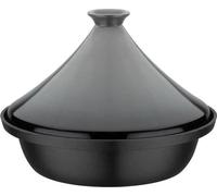 Tajine en Fonte Massive, 30 x 22 cm, Couvercle Céramique, Induction, Gris