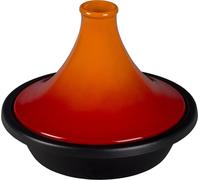 Tajine en fonte – Pour une cuisson lente – Conserve l'humidité et les saveurs – Diamètre 27 cm, capacité 2,3 litres – Couleur orange rouille