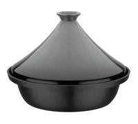 Tajine fonte massive - GSW - 30 x 22 cm - Couvercle céramique - Induction - Gris