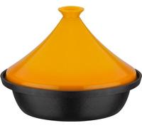 Tajine GSW Ø30 cm, Fonte d'acier massive, Induction, Couvercle céramique, Noir et Jaune
