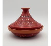Tajine individuel évasé Marrakech Rouge - D 22 cm