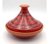 Tajine individuel évasé Tatoué Rouge - D 22 cm