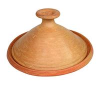 Tajine marocain en terre cuite non émaillée Diamètre 35 cm Convient pour cuisiner un plat pour 4 à 5 personnes Plat sans substances nocives, fabriqué à la main à Marrakech