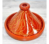 Tajine marocain, faitout, faitout en maroc émaillé pour 4 à 5 personnes, marmite en terre cuite originale, fabriquée à la main à Marrakech