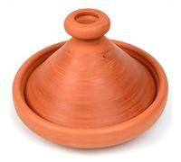 Tajine marocain Generisch pour la cuisson, originaire du Maroc, Ø 22 cm, pour 1 personne, fabriqué à la main à Marrakech, sans polluants, non émaillé, en argile, terre cuite, ronde