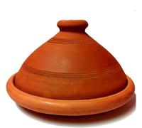Tajine marocaine - Casserole pour ragoût - Cuisine saine - Artisanat fait à la main - 35 cm - Couleur terre