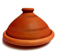 Tajine marocaine - Casserole pour ragoût - Cuisine saine - Artisanat fait à la main - 35 cm - Couleur terre