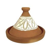 Tajine marocaine en terre cuite, diamètre 37 x 28 cm, décoré à la main, naturel non émaillé, pour 6 à 8 personnes