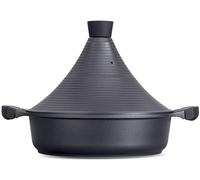 Tajine – Poêle marocaine – Pour une cuisson lente – Couvercle autonettoyant – 28 cm – Noir