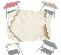TAJMDGW Auvent De Balancelle De Jardin Toit De Rechange Pour De Balancelle Hollywoodienne 160cm 170cm 180cm 200cm Toile Canopée Pour Balancelle Extérieur(Beige,195X125cm)