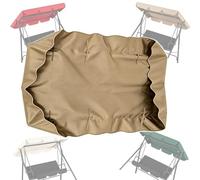 TAJMDGW Auvent De Balancelle De Jardin Toit De Rechange Pour De Balancelle Hollywoodienne 160cm 170cm 180cm 200cm Toile Canopée Pour Balancelle Extérieur(Khaki,195X125cm)