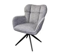 Takasit Fauteuil Repas pivotant Tissu Chenille Gris Malo