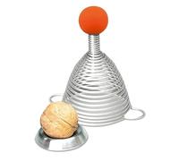 Take2 Design Naomi Boule en Silicone Jaune Casse-Noix, Acier Inoxydable Silicone, Orange, argenté., Ø 65 mm, H 100 mm
