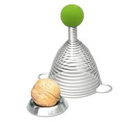 Take2 Design Naomi Boule en Silicone Jaune Casse-Noix, Acier Inoxydable Silicone, Vert, argenté., Ø 65 mm, H 100 mm