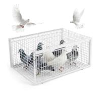Takingup Cage de piège à Pigeons Anti-évasion, piège à Oiseaux Portable Deux entrées Sens Unique pour Les fermes de granges sur Les toits, Oiseau