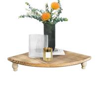 Takingup Étagère de comptoir d'angle de 11x11 Pouces, Socle en Bois avec contremarche Rustique pour Cuisine, Salle Bain, café-Bar, contremarche en Bois pour comptoir Cuisine