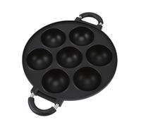 Takoyaki Maker Poêle, Revêtement Antiadhésif, Grande Capacité | Alliage d\'aluminium, Conception à sept trous, Polyvalent pour la cuisson, Compatible gaz et induction