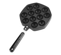 Takoyaki Poêle, Asixx Poêle Antiadhésive en Aluminum avec 12 Trous Moule à Crêpe pour Faire des Takoyaki et des Galettes Rondes