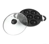 Takoyaki Poêle grill professionnelle 19 cavités en alliage d'aluminium pour cuisinière à gaz pour boulettes de viande de poulpe 390 mm (B)