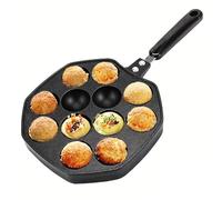 Takoyaki Poêle Grille Pain à Frire 12 Trous en Aluminium | Antiadhésif Taiyaki Pan, Plaque de Cuisson Appareil à Poffertjes Moule de Cuisson pour Takoyaki et Crêpes Rondes Faire