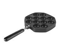 Takoyaki Poêle grilll, Poêle à frire Aebleskiver 12 trous Mini Poêle à Crêpe pour Faire des Boules de Poulpe Japonaises