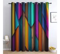 TAKUAN Rideau Occultant Moderne Rideaux Thermiques à Oeillets pour Chambre, Motif Coloré Rideaux Salon Moderne Lot De 2 Décoration De Fenêtre pour Chambre Enfant Fille Garcon Rideaux, 140x240