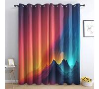 TAKUAN Rideau Occultant Montagne Rideaux Thermiques à Oeillets pour Chambre, Motif Abstrait Rideaux Salon Moderne Lot De 2 Décoration De Fenêtre pour Chambre Enfant Fille Garcon Rideaux, 140x260