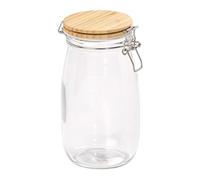 Tala Bocal avec Couvercle en Bambou 1200ml, Fermeture à Clip Robuste, Couvercle Durable avec Joint en Silicone Hermétique, Solution de Rangement Idéale pour la Maison