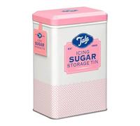 Tala Boîte de conservation pour sucre glace en métal rose et crème, capacité 1 kg, boîte de cuisine au style vintage pour ranger les ingrédients de pâtisserie et sucre au quotidien