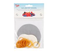 Tala Couvercles pour Pots à Confiture 450 g Set avec Disques Cirés Feuilles Transparentes Élastiques et Étiquettes pour Confiture Gelée Chutney et Conserves Maison