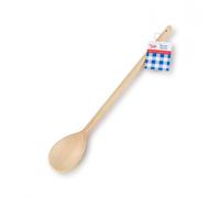 Tala Cuillère en bois ciré extra longue de 40,5 cm en bois de hêtre, durable, résistante à la chaleur et sans danger pour les ustensiles de cuisine antiadhésifs, beige
