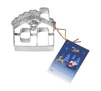 Tala Emporte-pièce de Noël en forme de maison de pain d'épices pour la pâtisserie, parfait pour le fondant et la pâte, en acier inoxydable