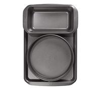 Tala Essential 10A11621 Kit de cuisson anti-adhésif comprenant un moule à charnière de 20 cm, un moule à pain de 0,9 kg et une plaque de cuisson en acier au carbone, larges poignées plates, passe au