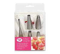 Tala Kit de Pâtisserie 6 Pièces : Poche à Douille avec 5 Embouts, Argenté