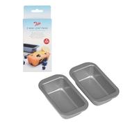 Tala Lot De 2 Mini Moules A Cake Pour Mini Pain Banana Bread Et Gateau 18,5 x 8 cm Acier Au Carbone Antiadhesif Empilable Poignees Lave Vaisselle Et Congelateur