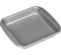 Tala Moule à Gâteau Carré en Acier Carbone, Revêtement Antiadhésif, diffusion homogène de la chaleur, poignées larges, compatible four, gris, 25.6 x 22.8 x 3.86 cm
