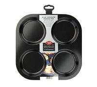 Tala Moule à Yorkshire Pudding pour 4 Pièces en Acier Carbone avec Revêtement Antiadhésif pour Yorkshire Puddings Tartelettes Salées et Petits Feuilletés Noir