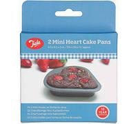 Tala Moules à Gâteau Mini Cœur Moules à Pâtisserie Antiadhésifs en Forme de Cœur avec Base Fixe Répartition Uniforme de la Chaleur, Démoulage Facile, Lavables au LaveVaisselle Lot de 2