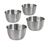 Tala moules à pudding lot de 4 en inox, moules dessert individuels pour four et cuisson vapeur, pour pudding, petits gâteaux et portions, 8 x 5 cm
