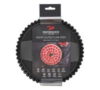 Tala Performance Moule à Tarte Cannele 20 cm en Acier au Carbone avec Revêtement Antiadherent Eclipse et Fond Amovible Pour Tartes Quiches et Flans Noir