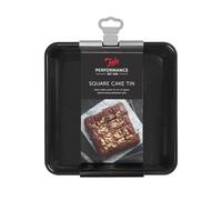 Tala Performance Moule Carré avec Fond Amovible 21,9 x 21,9 x 7,5 cm Acier Carbone avec Double Revêtement Antiadhésif Eclipse pour Gâteaux Cakes et Pâtisseries en Couches