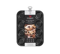 Tala Performance Moule Plat pour 12 Petites Tartelettes 34,8 x 26,4 cm en Acier Carbone avec Revêtement Antiadhésif pour Mini Quiches et Pâtisseries Individuelles