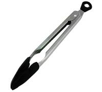 Tala Pince de Cuisine et Pince à Griller en Acier Inoxydable avec embouts en silicone, 23 cm, pince de service pour cuisine, salade et grill, noir