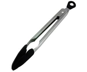 Tala Pince de Cuisine et Pince à Griller en Acier Inoxydable avec embouts en silicone, 23 cm, pince de service pour cuisine, salade et grill, noir