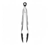 Tala Pince en Acier Inoxydable avec Embouts en Silicone 30,5 cm Pince de Cuisine pour Barbecue Grillade Viande Poisson et Salade Résistante à la Chaleur Verrouillable avec Anneau de Suspension Noir
