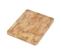 Tala Planche à découper rectangulaire avec poignées intégrées, en bois d'hévéa de qualité alimentaire, idéale pour hacher, trancher, préparer et servir tous les aliments, mesure 37 x 30 x 3 cm