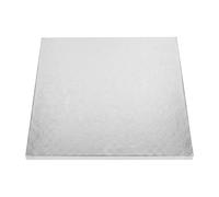 Tala Plateau à gâteau carré 30 x 30 cm - Extra solide 12 mm Cake Drum avec film argenté - Pour gâteaux lourds